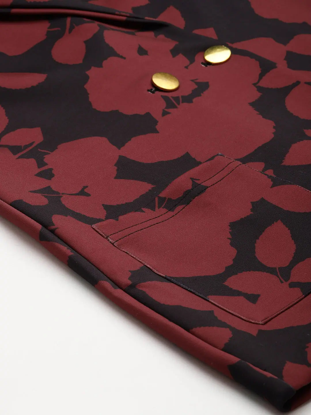 Red Printed Sleeveless Jacket - Women's Fashion Jackets