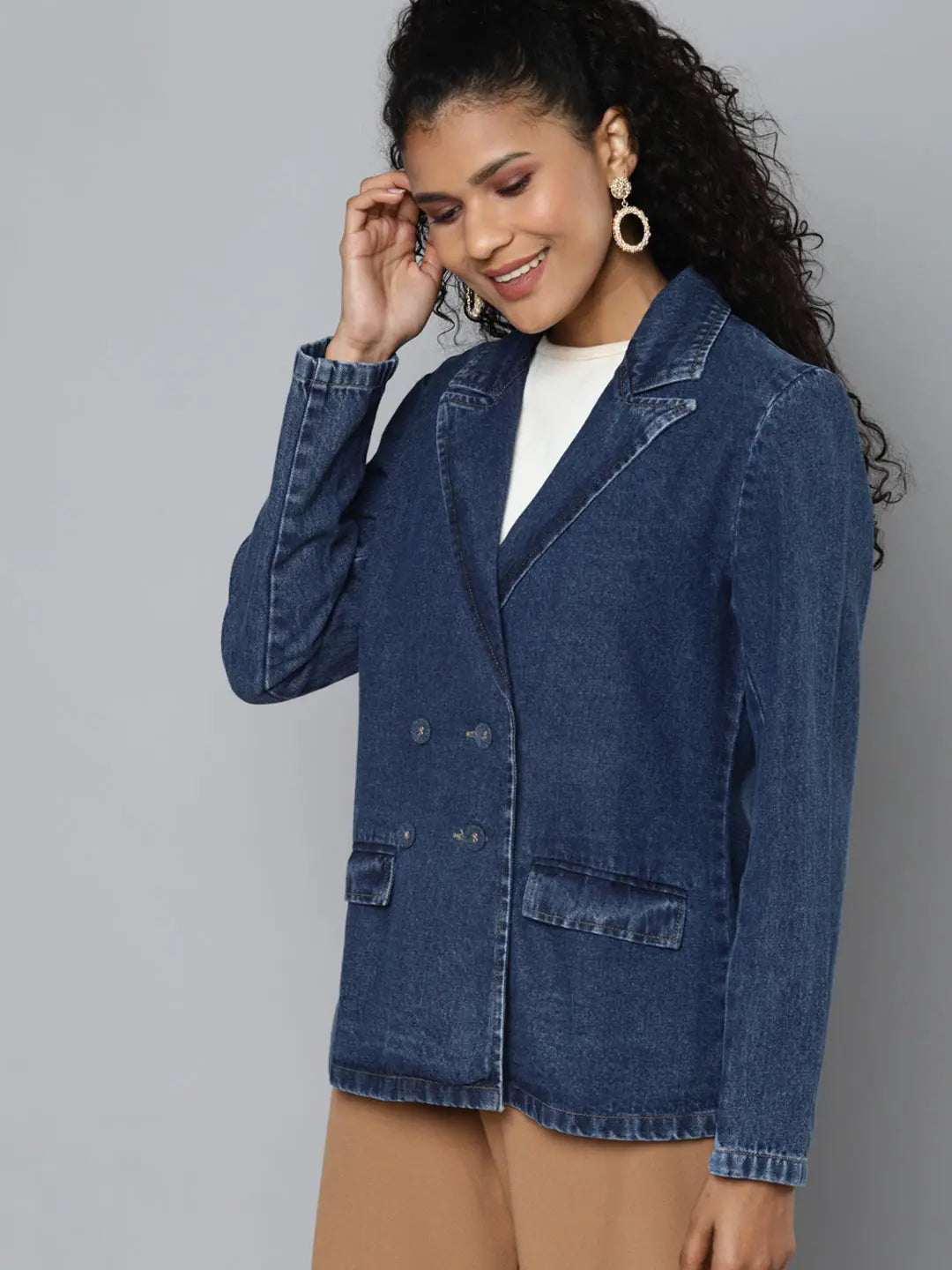 Blue Denim Jacket - Classic Women's Fashion Outerwear