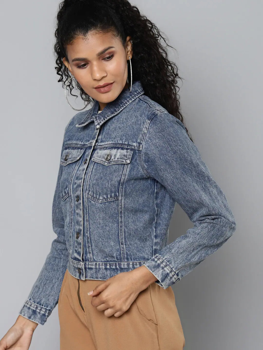 Blue Denim Jacket: Trendy Women's Fashion Jackets & Outerwear