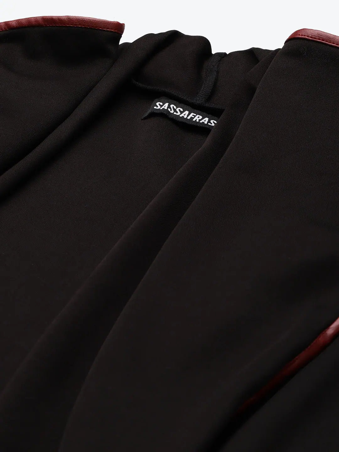 Black Scuba Waterfall Shrug - Trendy Women's Fashion Jackets