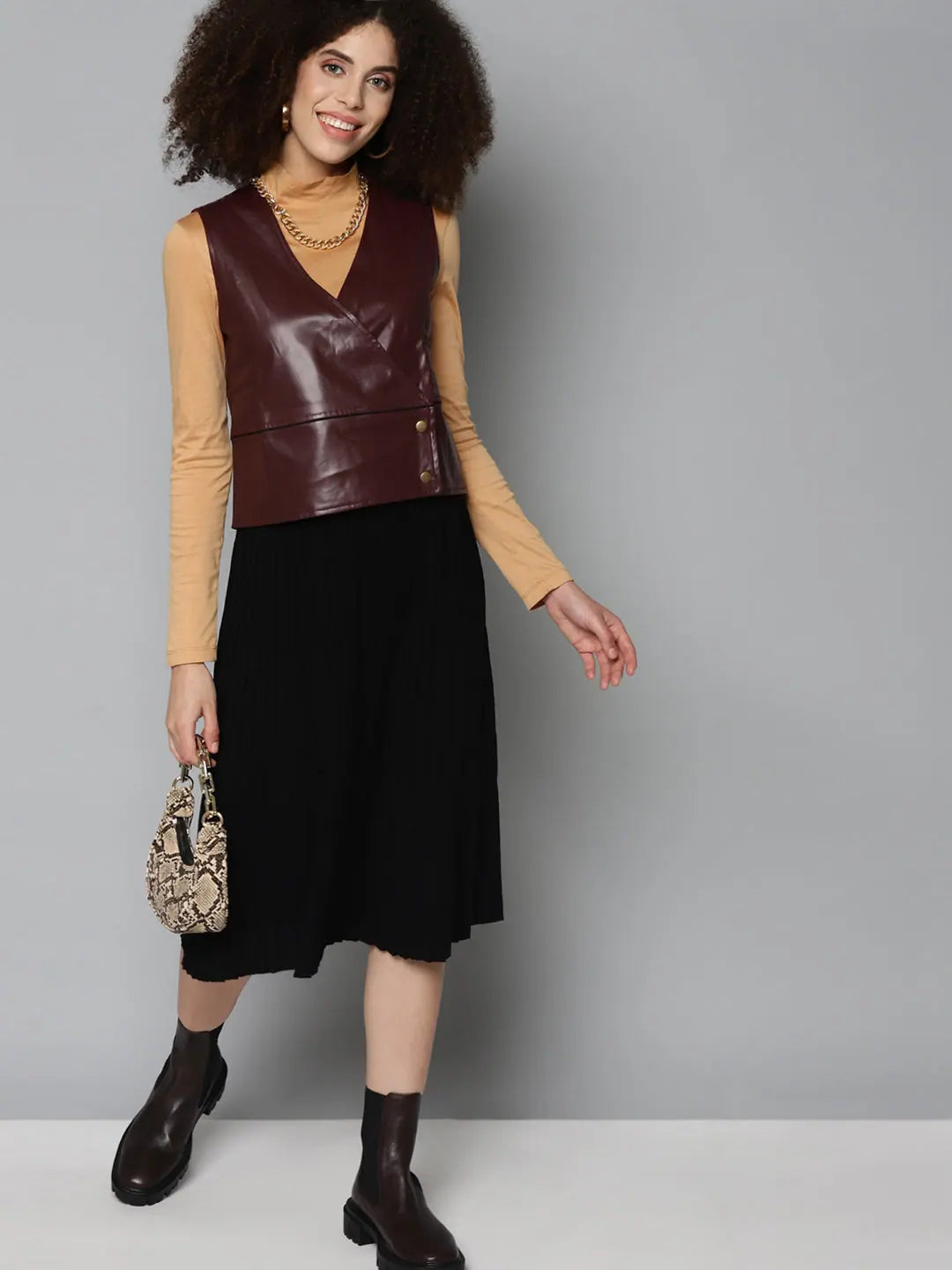 Burgundy WaistCoat | Trendy Women's Outerwear & Fashion Jackets