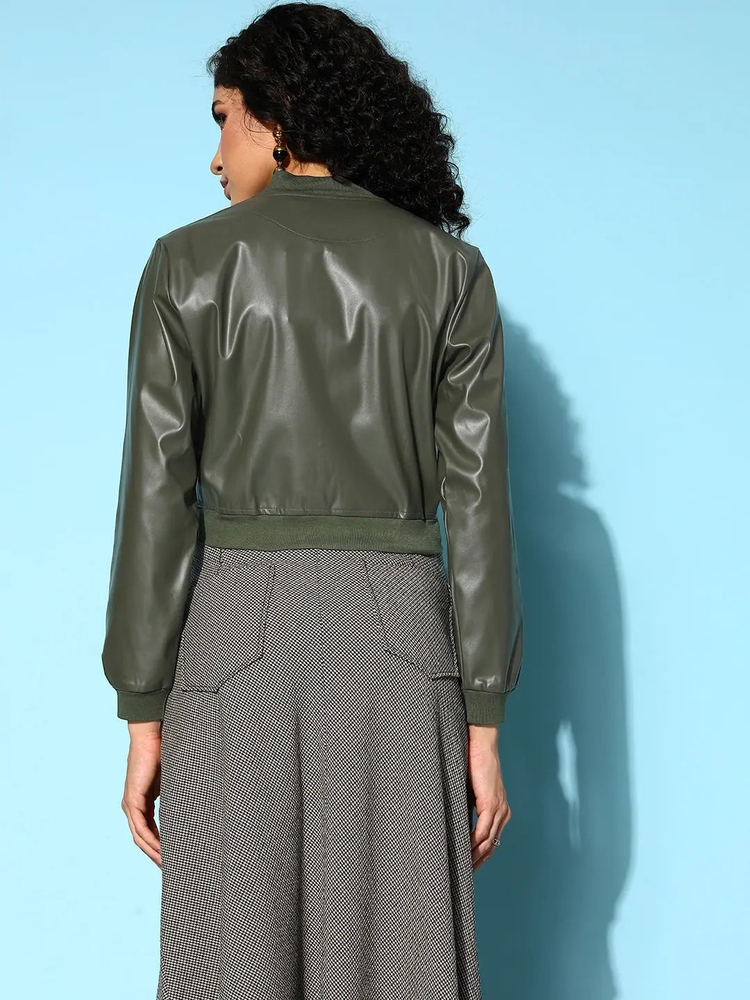 Olive Bomber Jacket: Women's Trendy Outerwear & Fashion