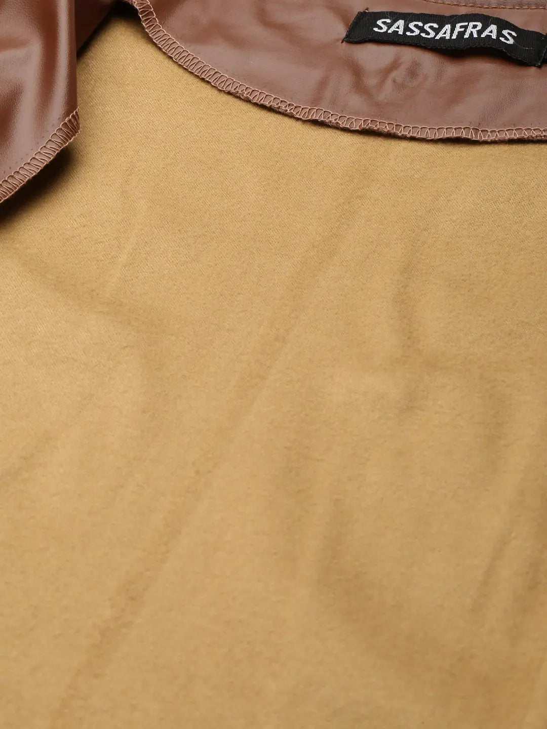 Brown PU Peplum Jacket | Women's Outerwear & Trendy Jackets