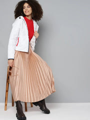 Women Solid White Full Sleeve Jacket