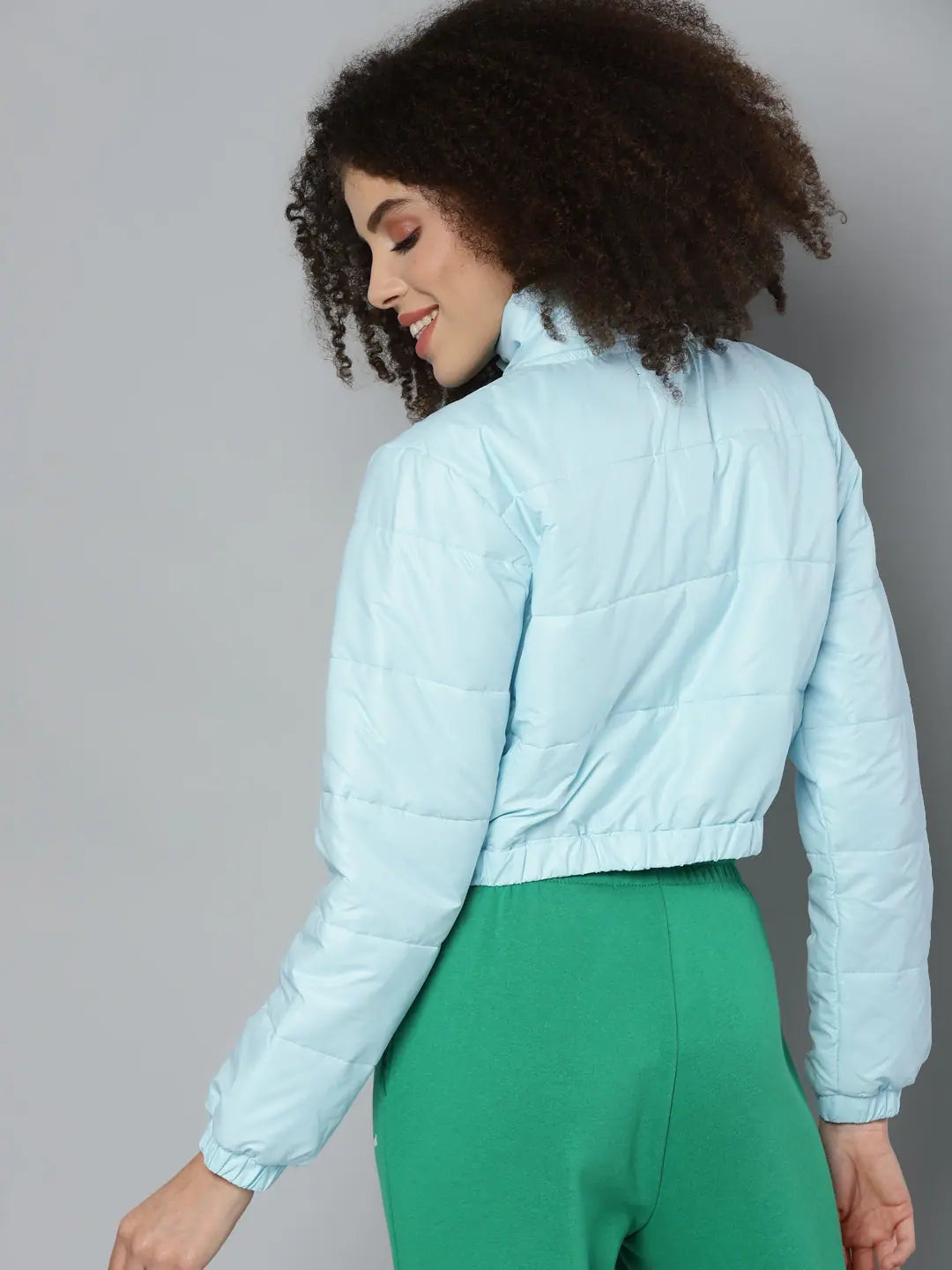 Solid Blue Women's Jacket | Trendy Women's Outerwear