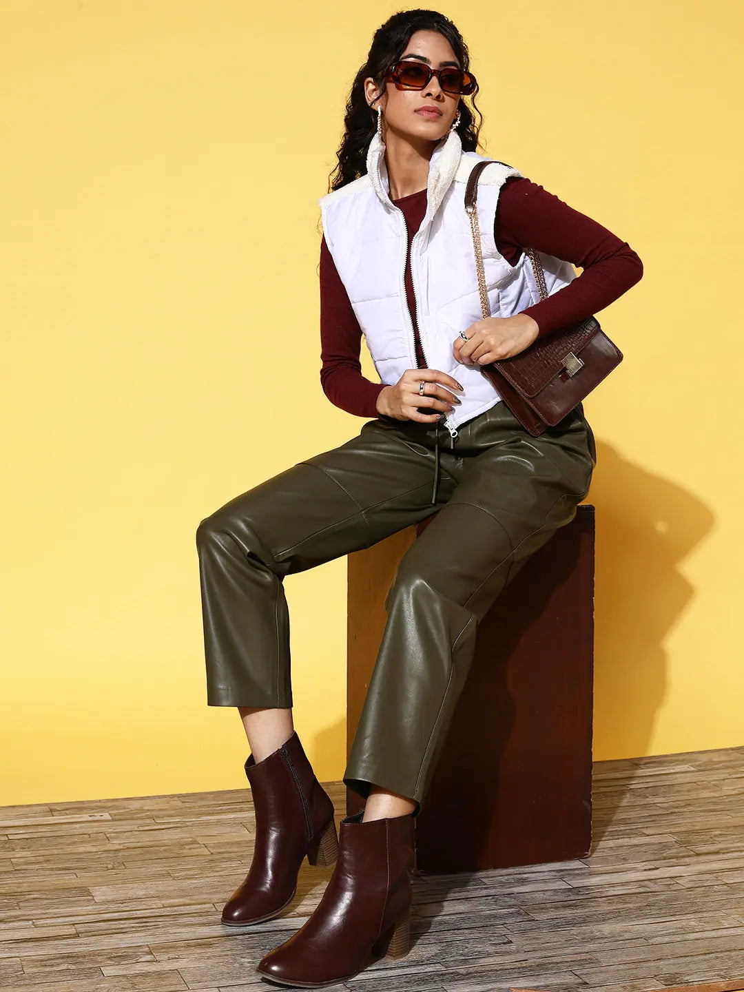 White Fur Shoulder Puffer Jacket | Women's Fashion Jackets
