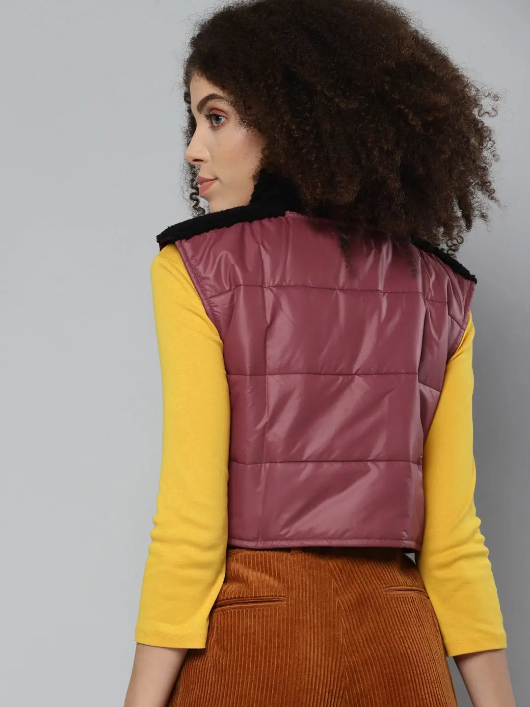 Maroon Fur Jacket | Women's Winter Coats & Outerwear