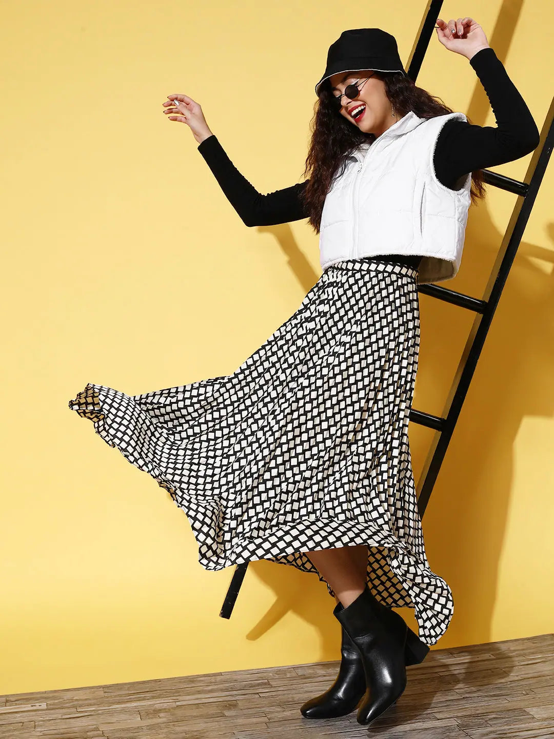 White Fur Lined Crop Jacket | Women's Outerwear Collection