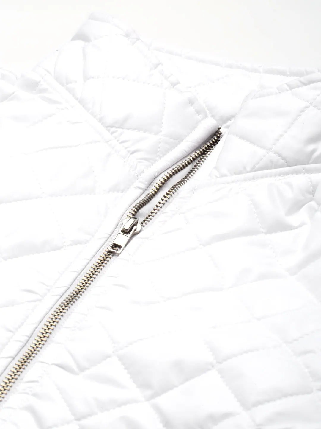 White Contrast Puffer Jacket | Women's Winter Coats & Jackets