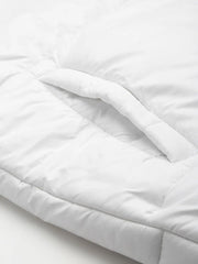 Women Solid White Collared Neck Full Sleeve Jacket