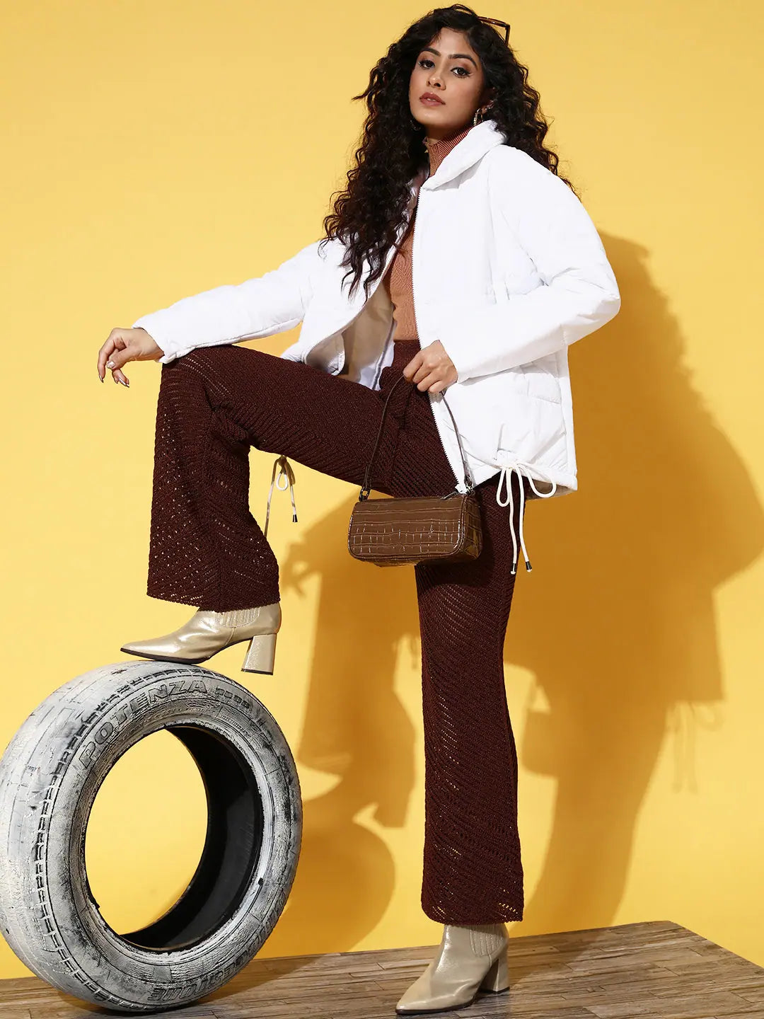 White Quilted Oversized Jacket | Women's Winter Coats & Jackets