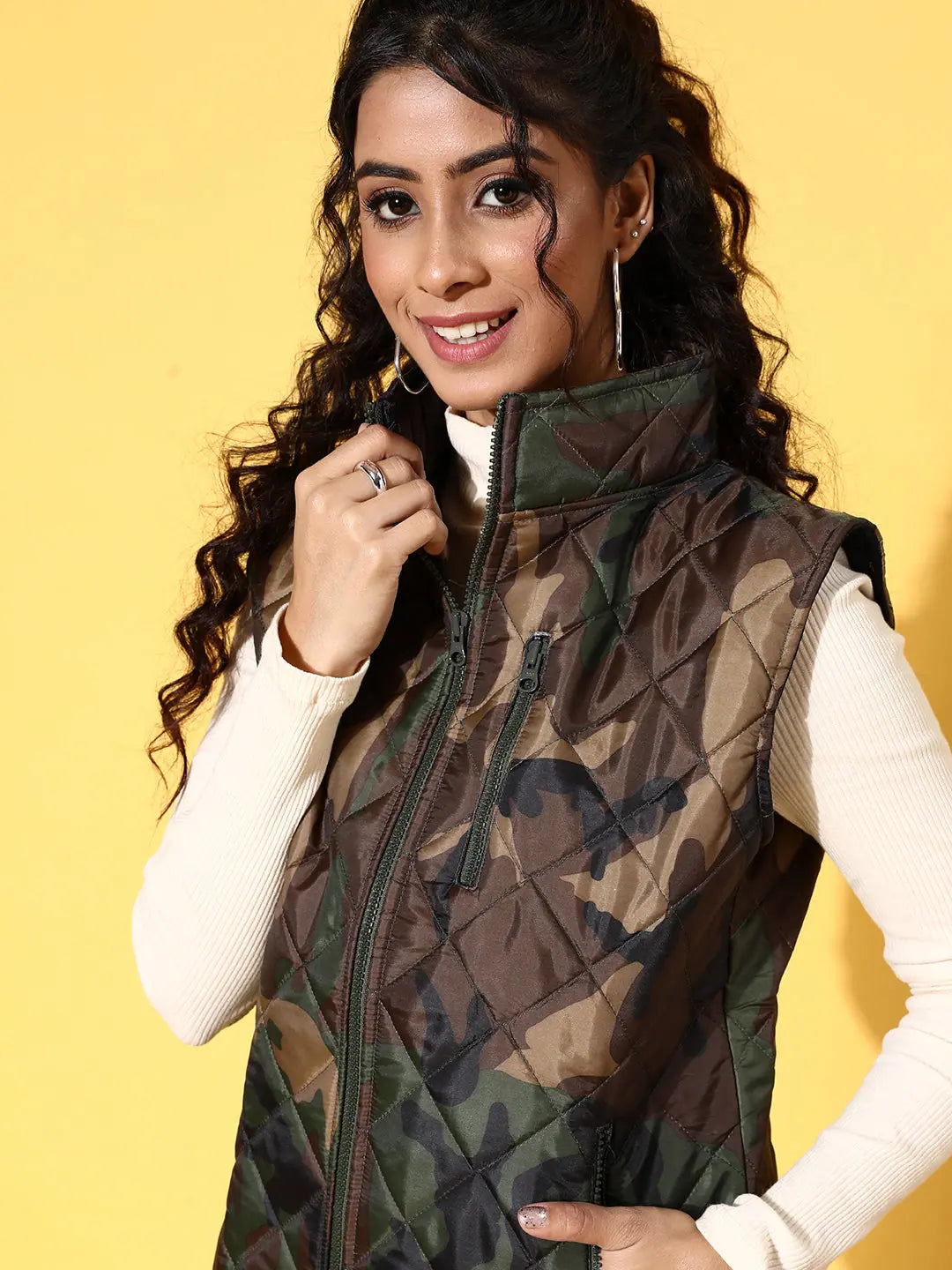 Camouflage Puffer Jacket - Women's Fashion Jackets & Outerwear