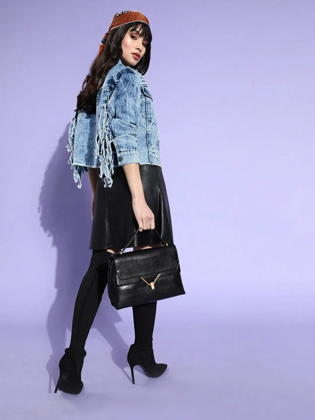 Women's Blue Denim Jacket | Trendy Women's Outerwear - Style 1