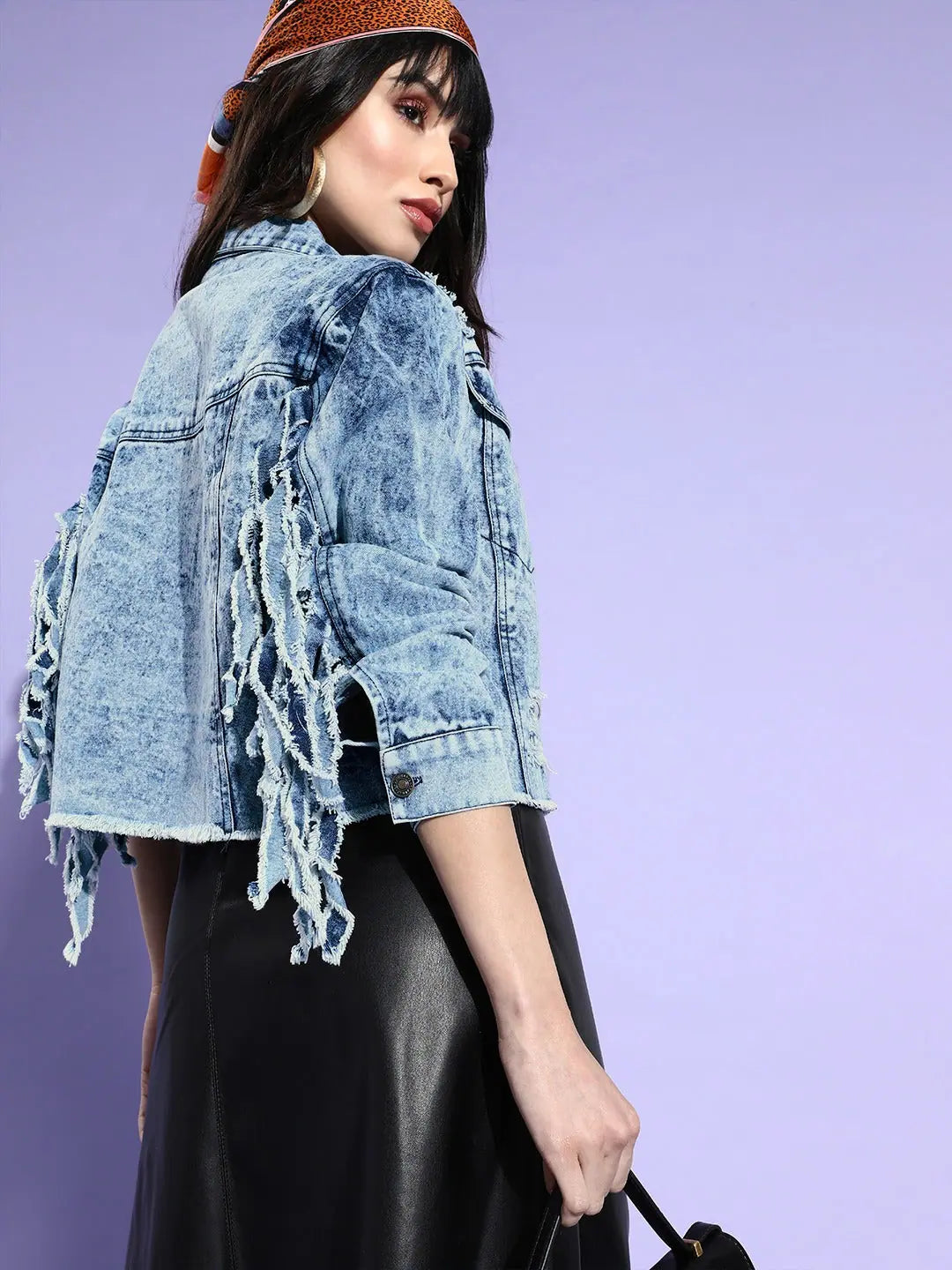 Women's Blue Denim Jacket | Trendy Women's Outerwear - Style 1