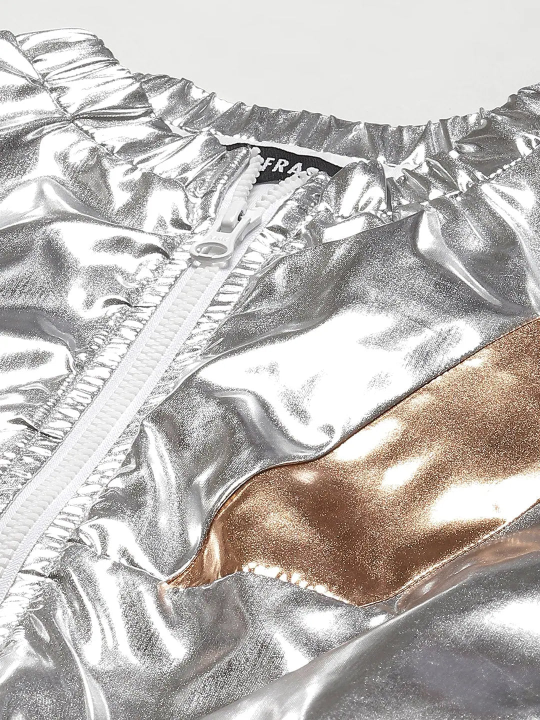 Silver Metallic Bomber Jacket - Trendy Women's Outerwear