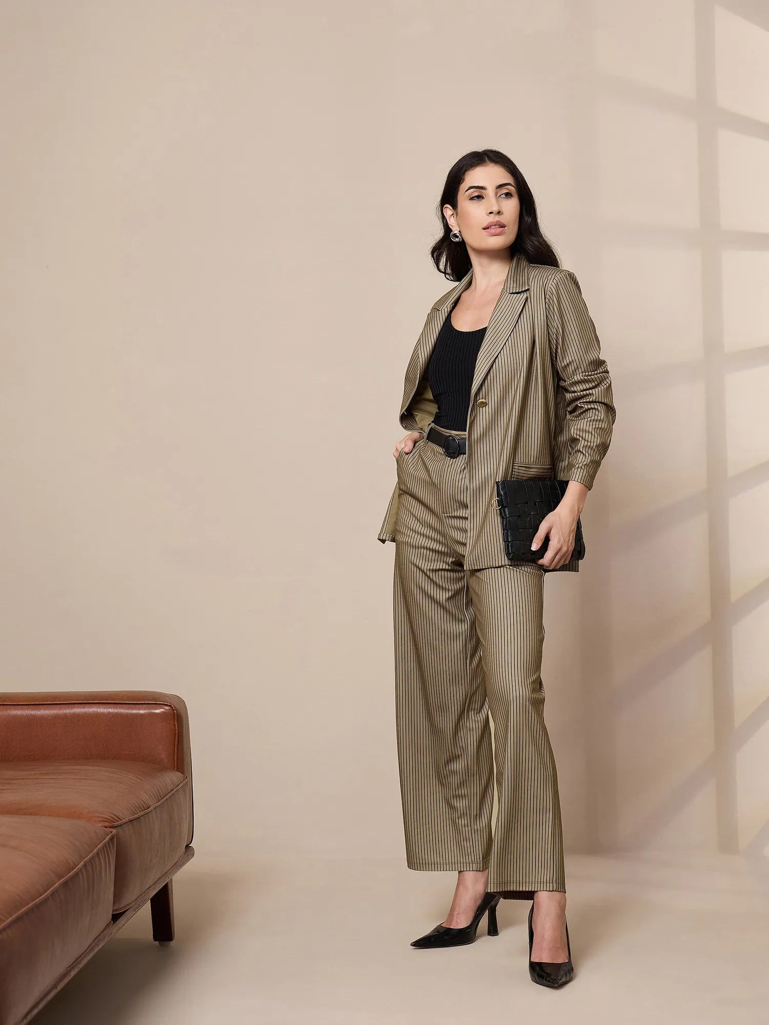 Striped Button Blazer | Women's Western Clothing & Outfits