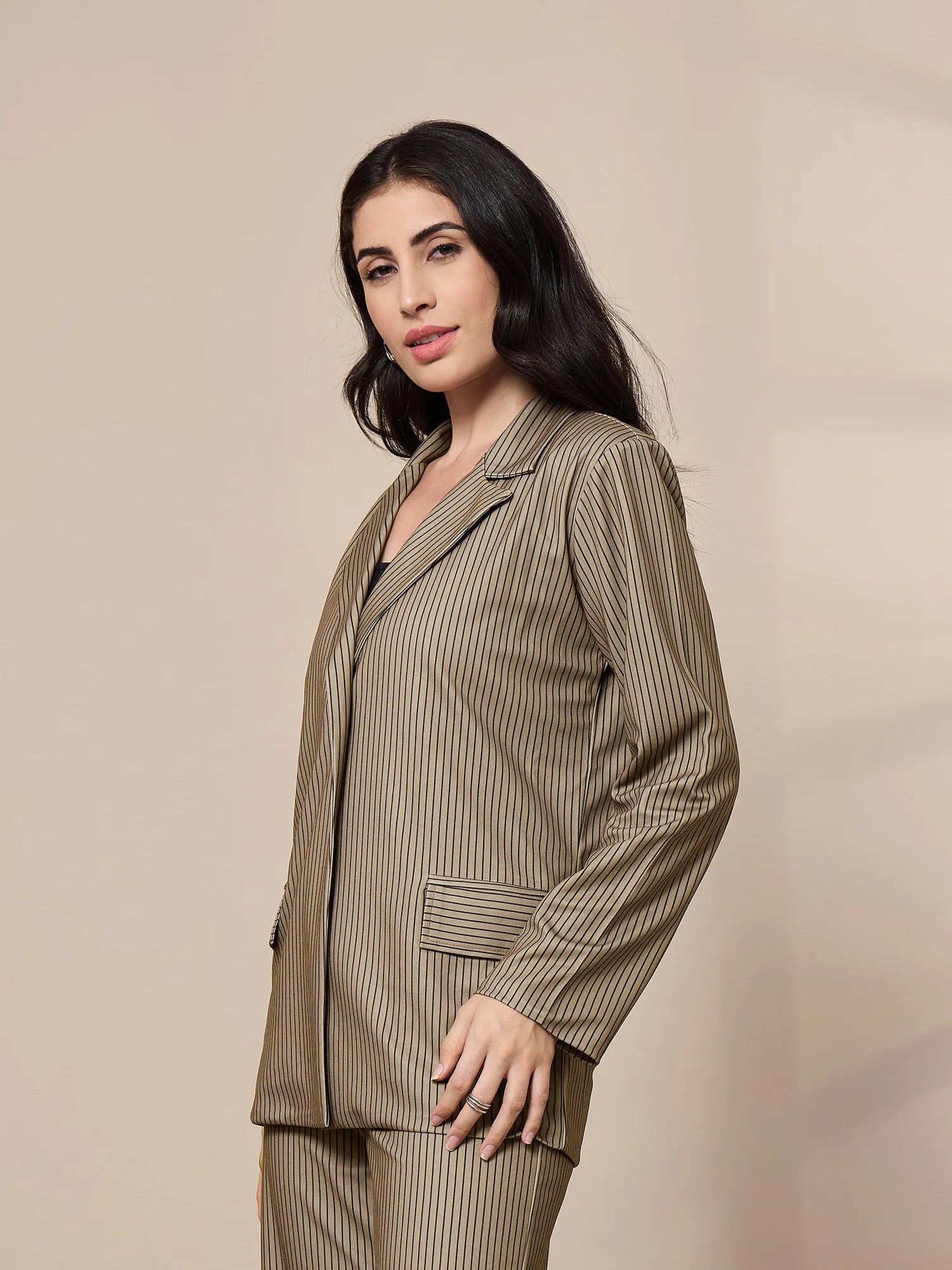 Striped Button Blazer | Women's Western Clothing & Outfits