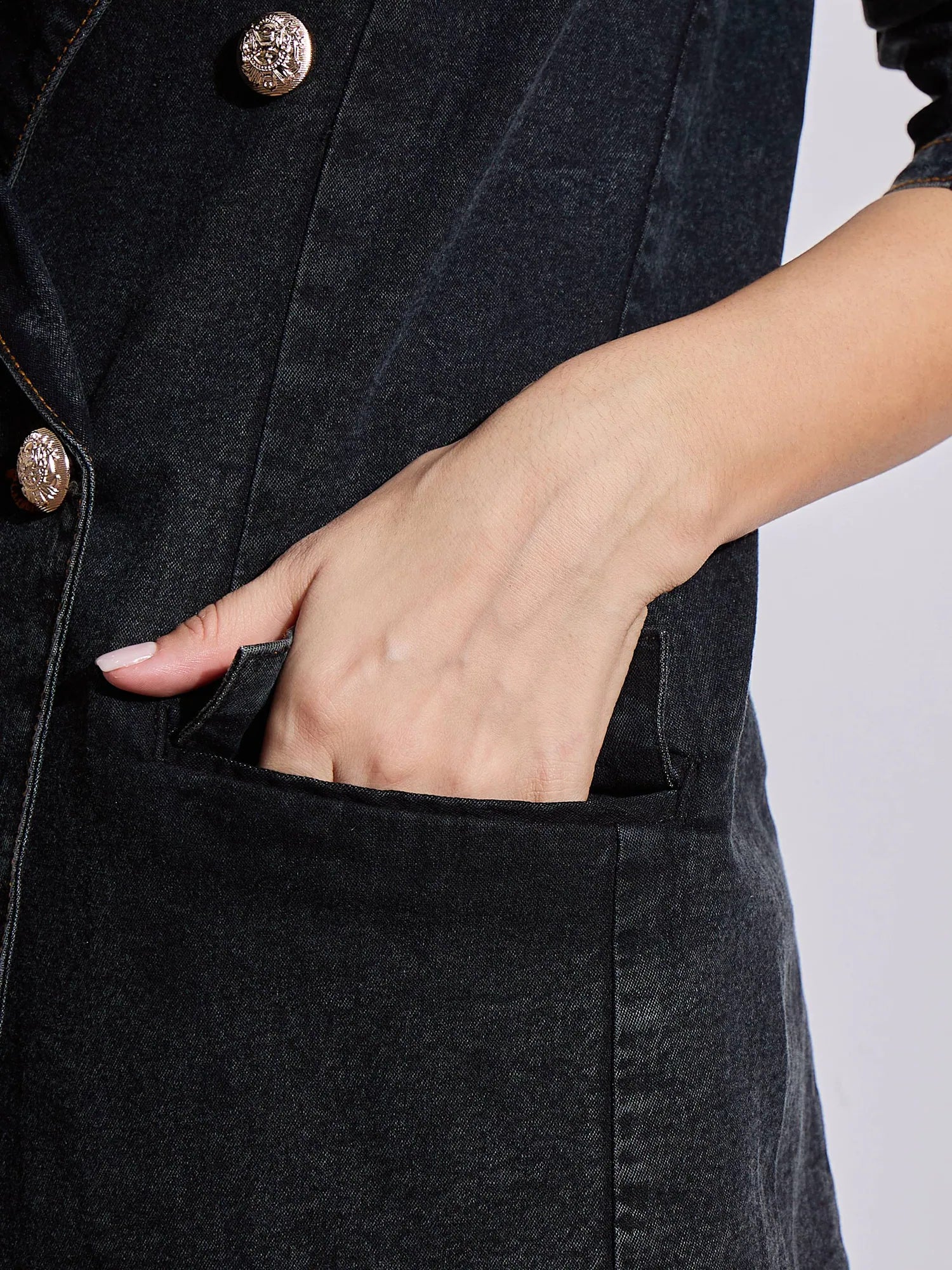 Women's Western Wear - Black Denim Blazer | Stylish Outfit