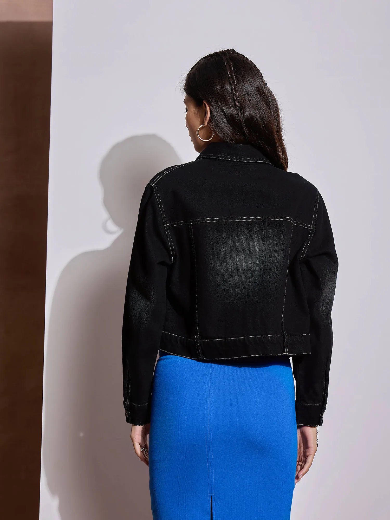 Black Denim Heart Pocket Jacket - Women's Trendy Jackets