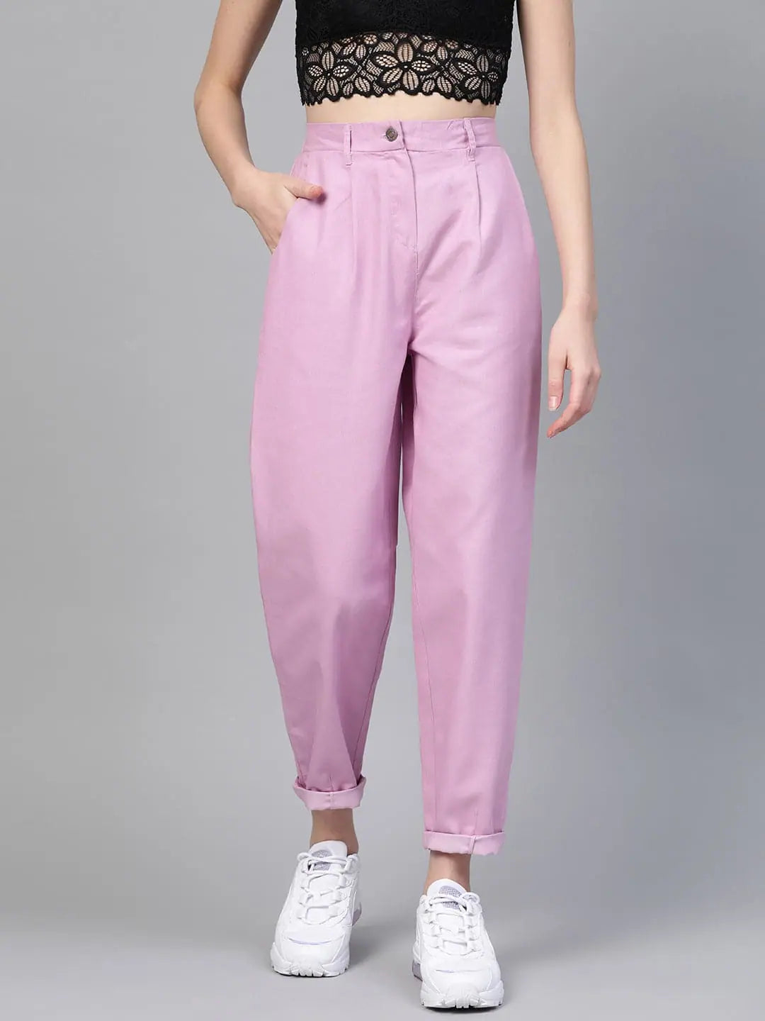 Lavender Relaxed Jeans - Comfortable Women's Ethnic Style