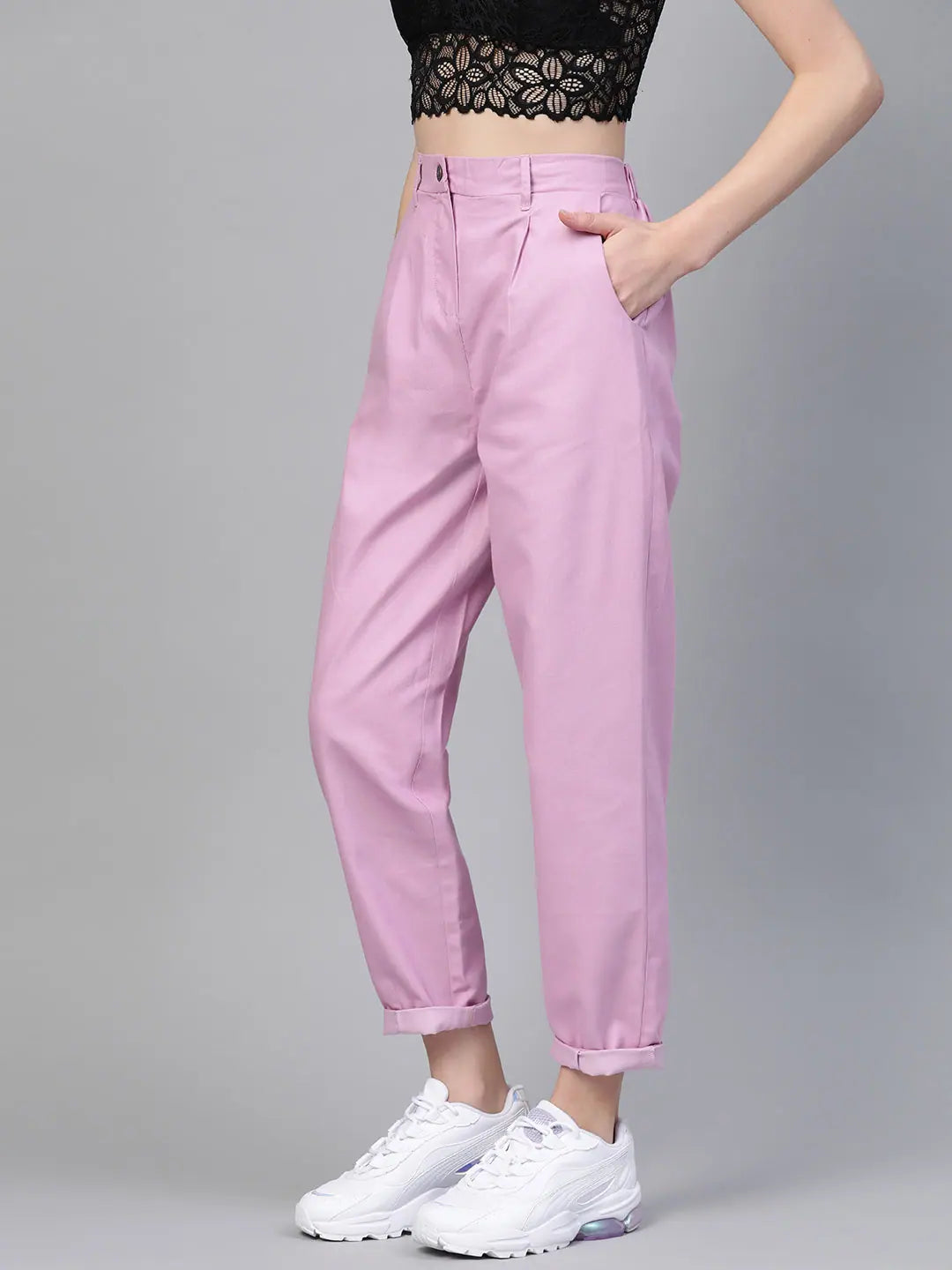 Lavender Relaxed Jeans - Comfortable Women's Ethnic Style