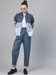 Blue Paper Quality Bag Waist Jeans