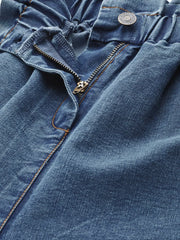 Blue Paper Quality Bag Waist Jeans