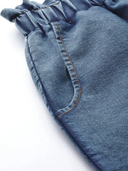 Blue Paper Quality Bag Waist Jeans