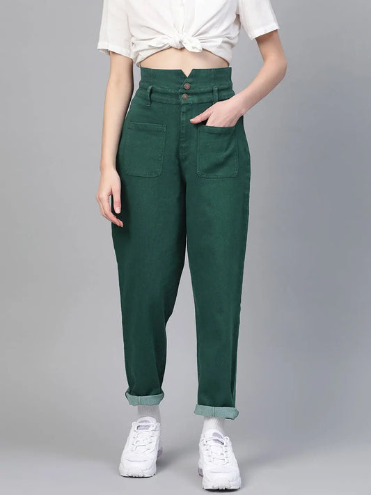 Emerald Green Slouchy Jeans 1080