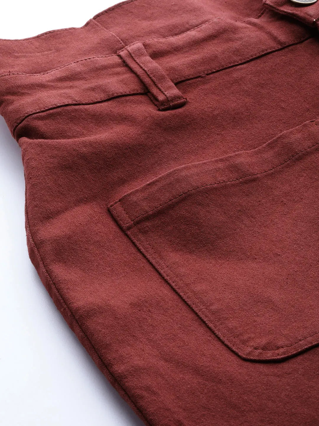 Rust Slouchy Jeans - Comfort Fit Denim for Women