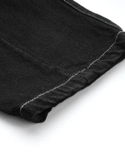 Black Front Pocket Slouchy Jeans