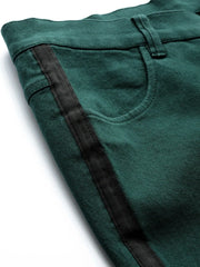 Emerald Green Side Tape Bell Bottom Jeans