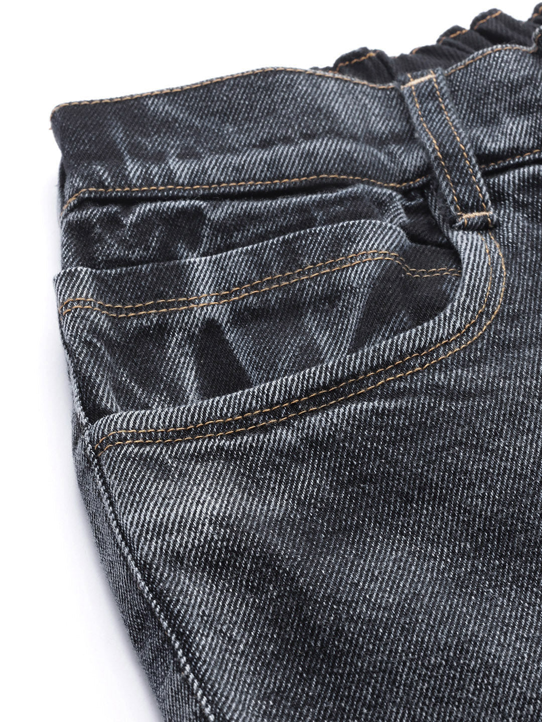 Navy Washed High Waist Basic Jeans-SFJEAN0071