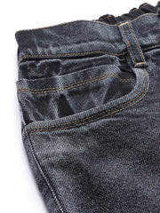 Navy Washed High Waist Basic Jeans-SFJEAN0071