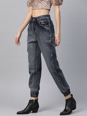 Navy Washed Street Wear Jogger Jeans-SFJEAN0073