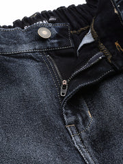 Navy Washed Street Wear Jogger Jeans-SFJEAN0073