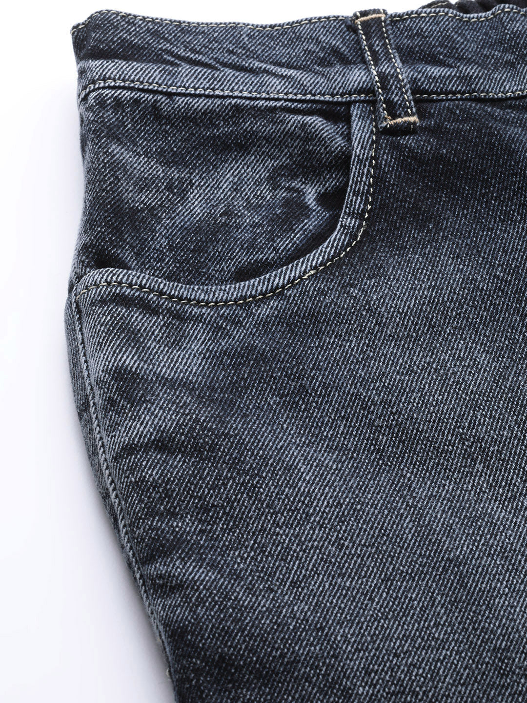 Navy Washed Street Wear Jogger Jeans-SFJEAN0073
