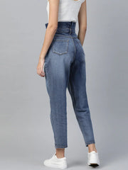 Blue Paper Bag Assorted Waist Jeans
