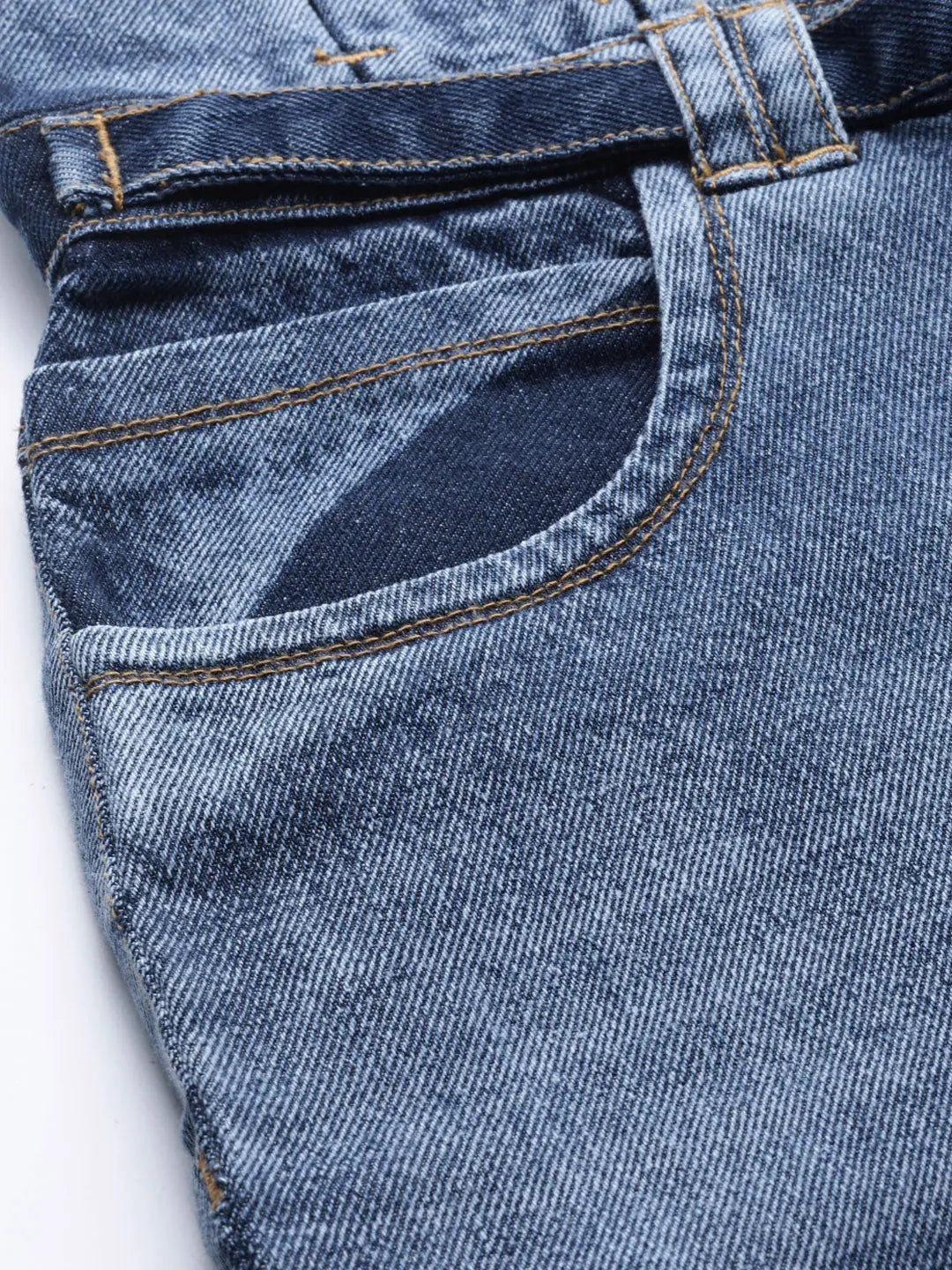Blue Paper Bag Jeans: High-Waisted Denim, Comfort Fit