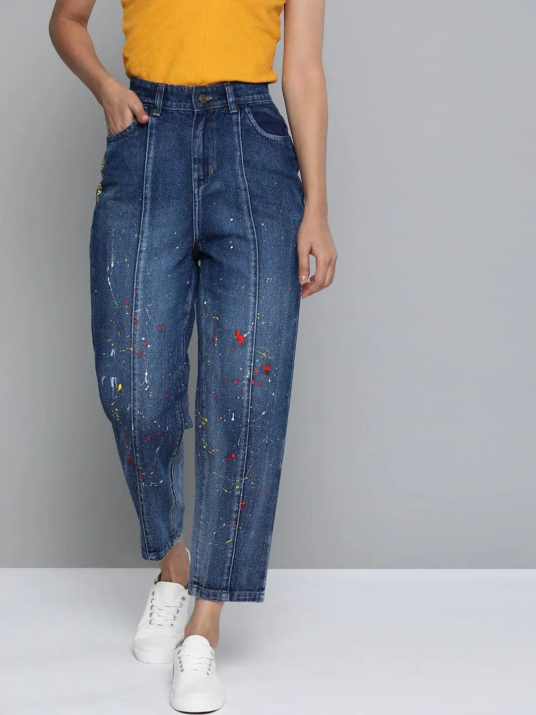 Blue Paint Splatter Jeans | Women's Western Clothing