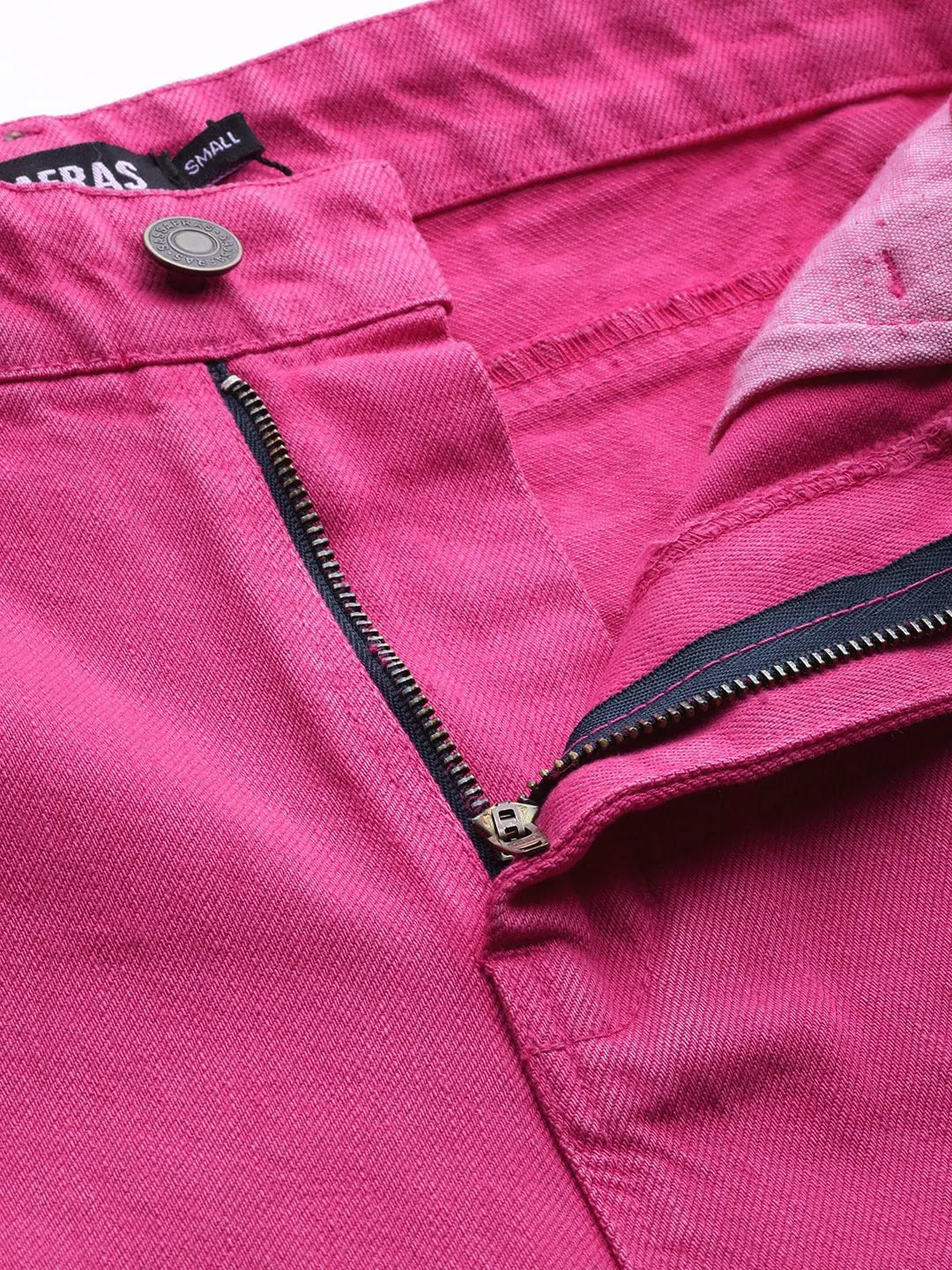 Fuchsia Raw Edge Jeans | Comfort Fit Denim Jeans
