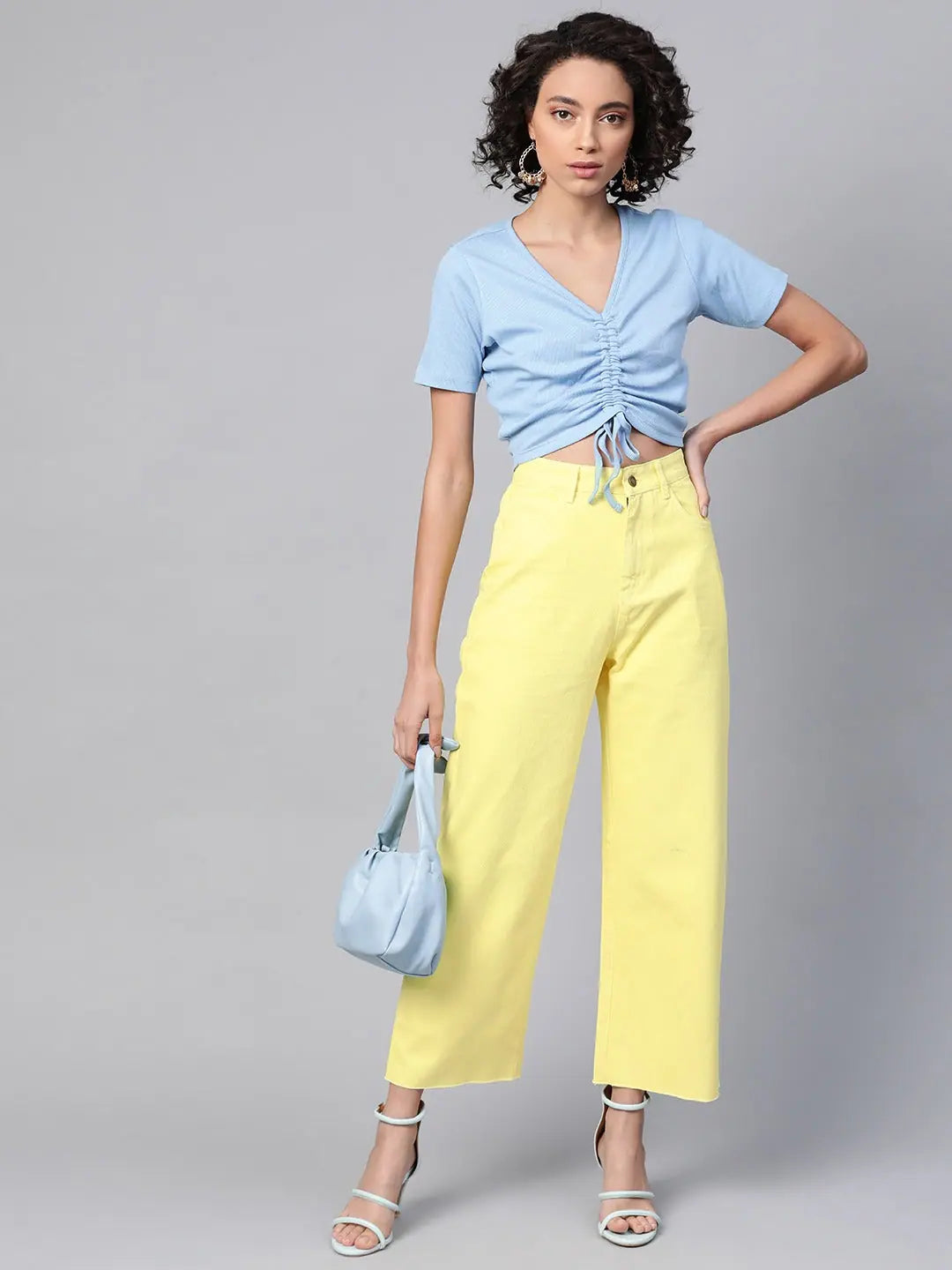 Yellow Raw Edge Jeans - Women's Western Wear | Trendy Denim