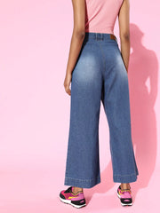 Blue Wide Leg Jeans