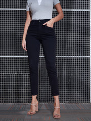 Women Black Denim Premium Relax Jeans-SFJEAN0352_Black