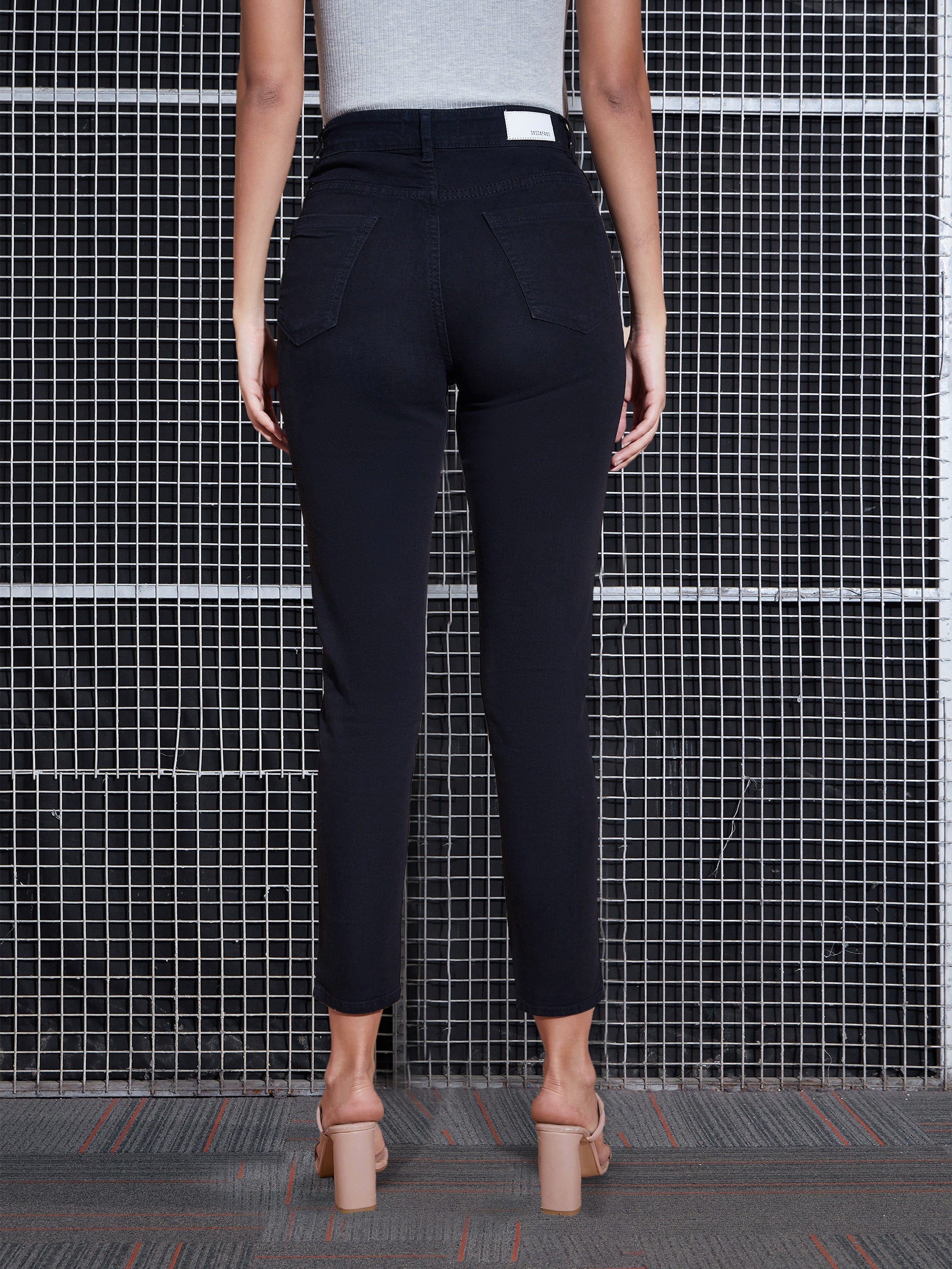 Women Black Denim Premium Relax Jeans-SFJEAN0352_Black