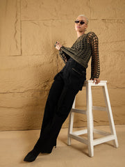 Women Black High Rise Straight Fit Jeans-SFJEAN0565