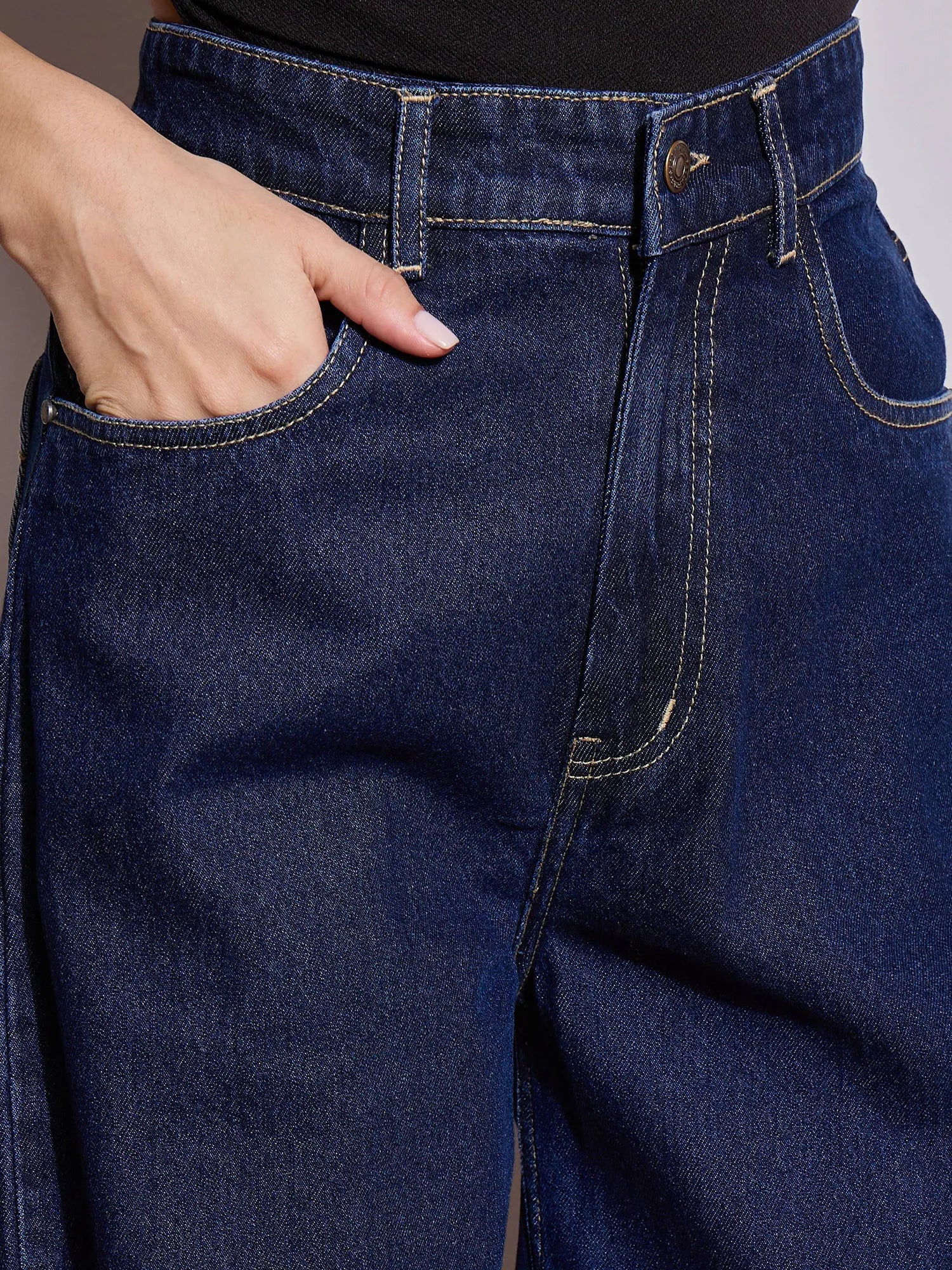 Heart Pocket Straight Jeans - Women's Lehenga Inspired Style