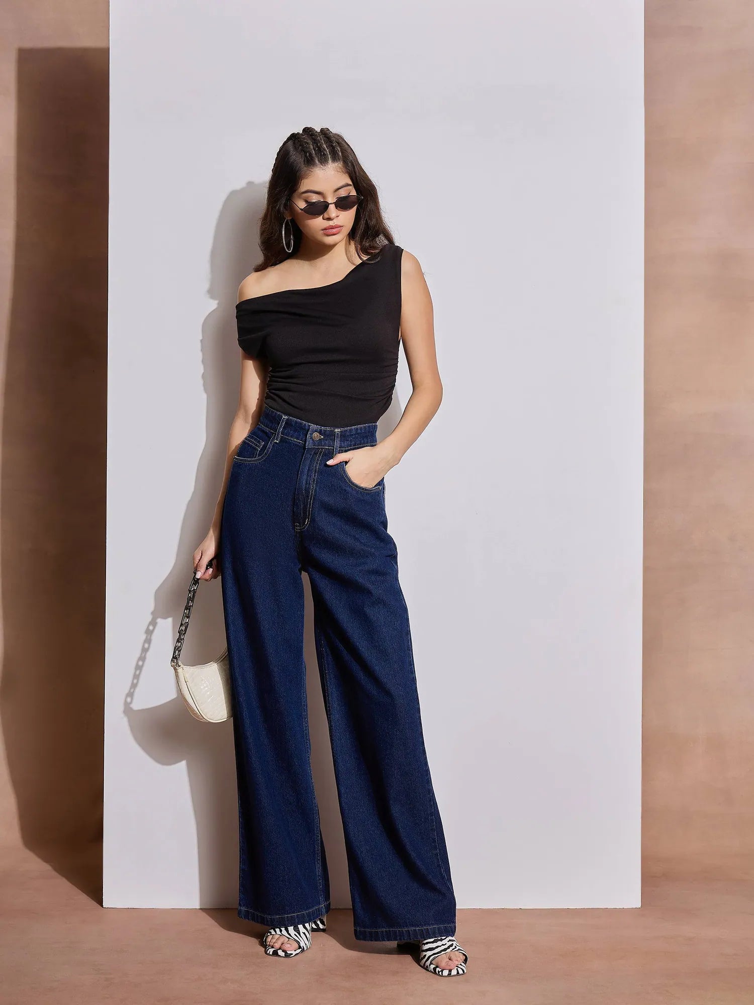 Heart Pocket Straight Jeans - Women's Lehenga Inspired Style