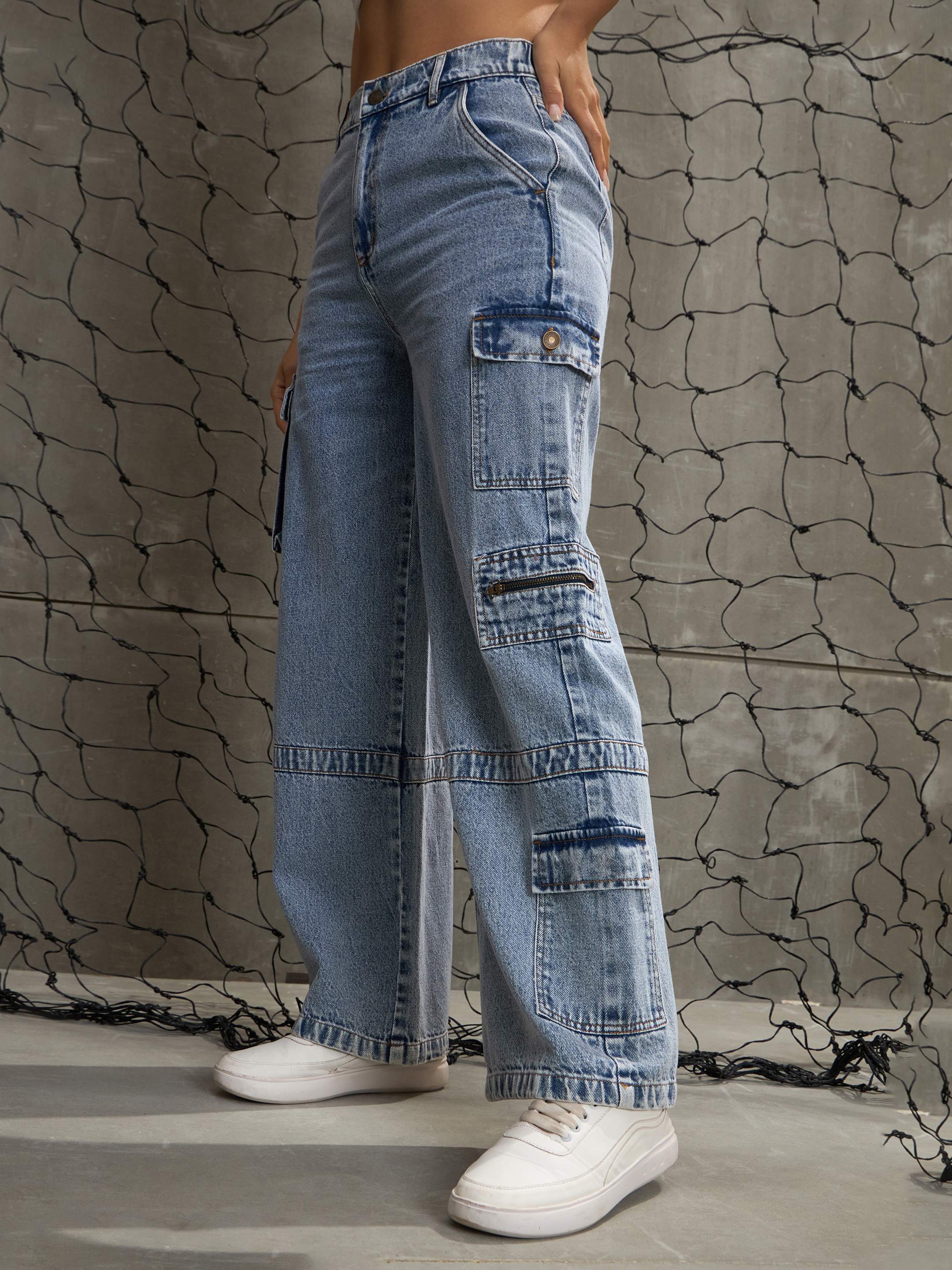 Women Ice Blue Denim Straight Fit Jeans-SFJEAN0705