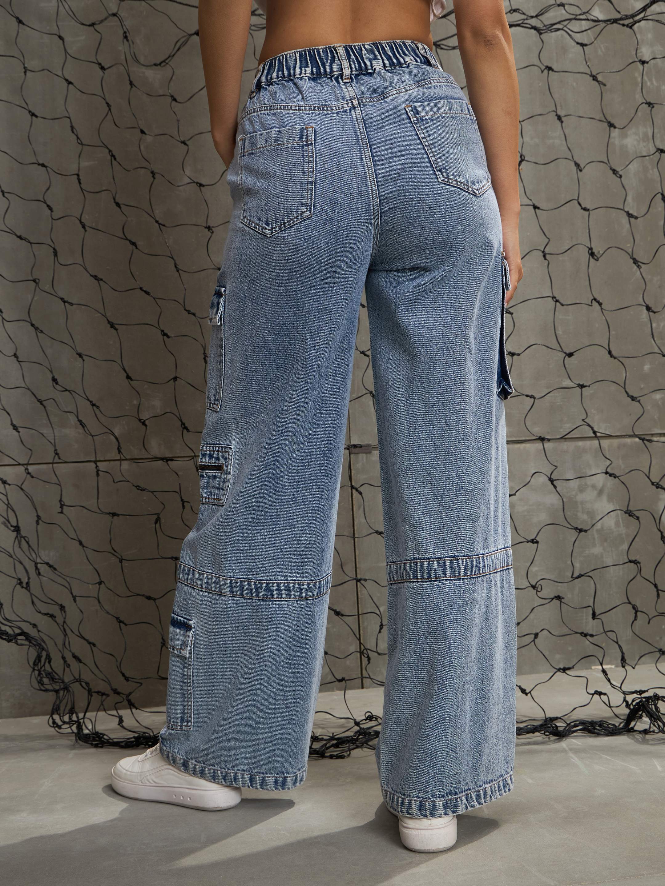 Women Ice Blue Denim Straight Fit Jeans-SFJEAN0705
